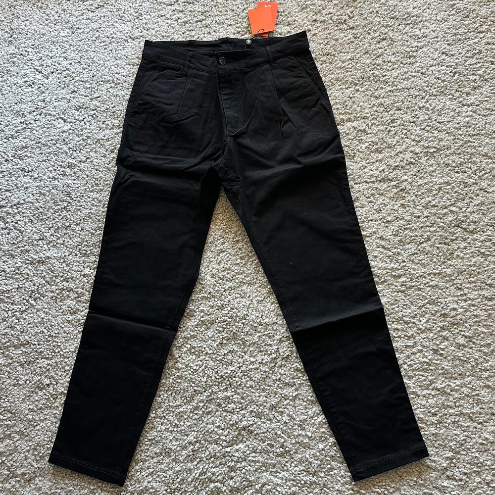 Men's YoungLA 625 Slim Fit Tapered Chino Pants, 32R  NWT, Black